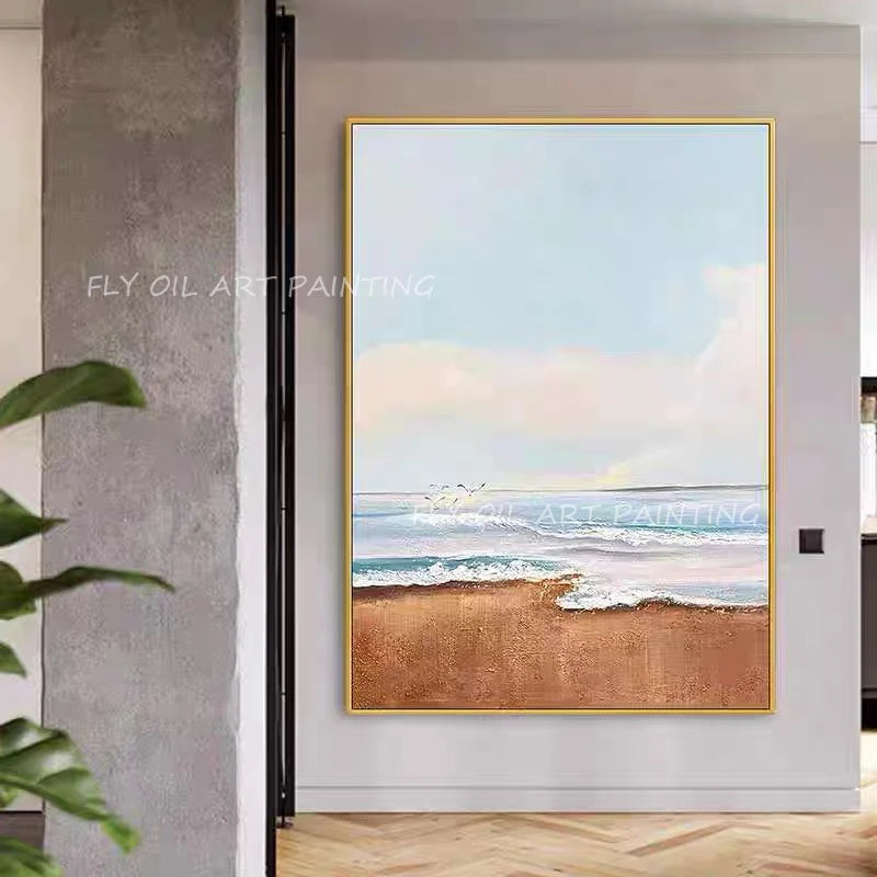 Ocean colorful thick Handmade Decoration Picture Wall Art Home Decor Children's Canvas Room Paintings Decorative Wall Paintings