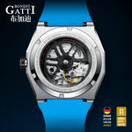 GATTI Men's Luxury Mechanical Watch - Waterproof, Leather and Rubber Straps, Automatic Sports Wristwatch