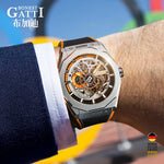 GATTI Men's Luxury Mechanical Watch - Waterproof, Leather and Rubber Straps, Automatic Sports Wristwatch