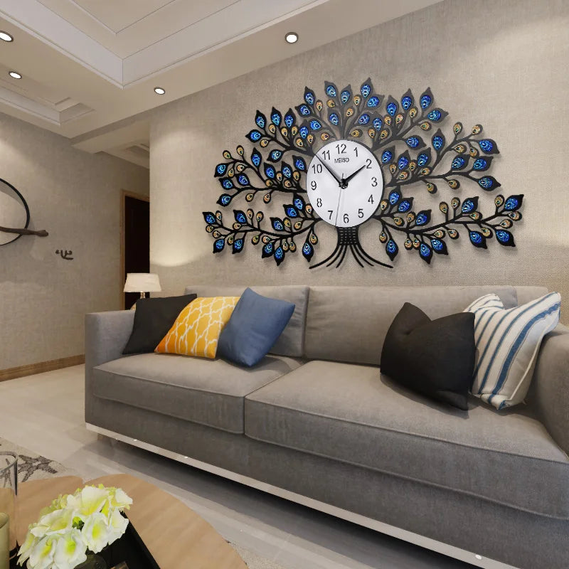 Luxury Large Wall Clock Living Room Wall Home Decorative Art Clock Mechanism Quartz Watch Nordic Creative Modern and Simple