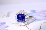 SFL2023 Sapphire Ring Real Pure 18K Sri Lanka Royal Blue Sapphire Gemstones 4.02ct Diamonds Stones Female Rings