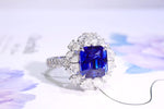 SFL2023 Sapphire Ring Real Pure 18K Sri Lanka Royal Blue Sapphire Gemstones 4.02ct Diamonds Stones Female Rings