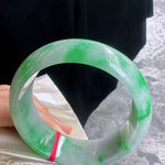 Wholesale Natural Myanmar Ice-like Floating Green Ring Bracelet Jade Unisex