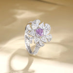 CZZL2024 GIA Fancy Intense Pink Purple Diamonds 0.51ct Wedding Engagement Female Rings for Women Fine Diamonds Ring