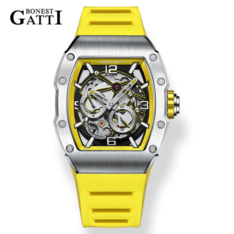 BONEST GATTI Men's Luxury Watch - High Quality Automatic Mechanical, Waterproof Stainless Steel