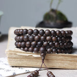 Submerged Brunei Black Kyara Agarwood Bracelet Chess Nan Wooden Bracelet 108 Buddhist Buddha Necklace Bracelet Prayer Beads