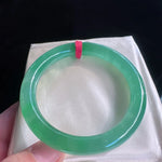 Natural Myanmar a-Level Jewelry Ornament Ice-like Floating Green round Bar Jade Bracelet Wholesale