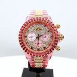 Brand New Spot Watch Pink Rhinestone Fashion Quartz Movement Women's Watch Girls Fashion Watch